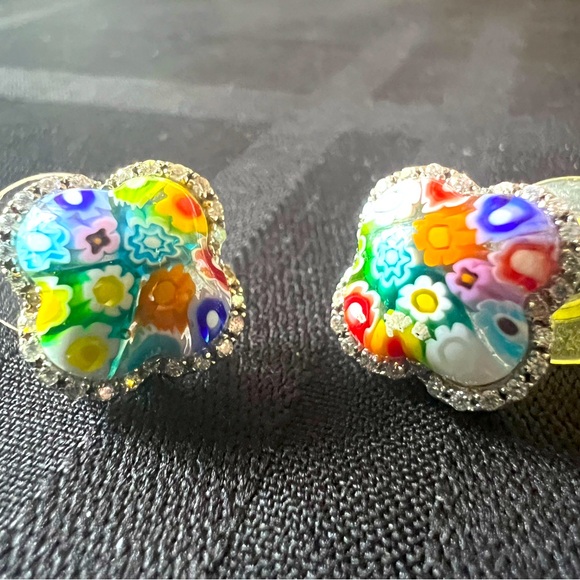 Alan K Jewelry - Murano by Alan K designs, New, no tags, pressed flowers with crystal stones